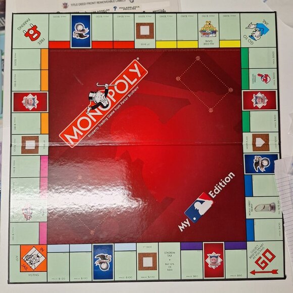 Monopoly My MLB 2006 Game Board Replacement Label Sheets Baseball Pieces - Picture 10 of 11